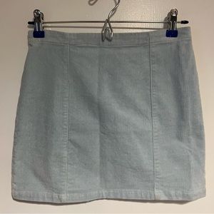 Forever 21 Corduroy mini skirt light blue size small